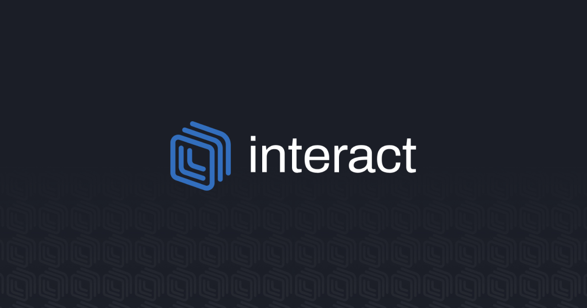 Interact logo on dark navy background